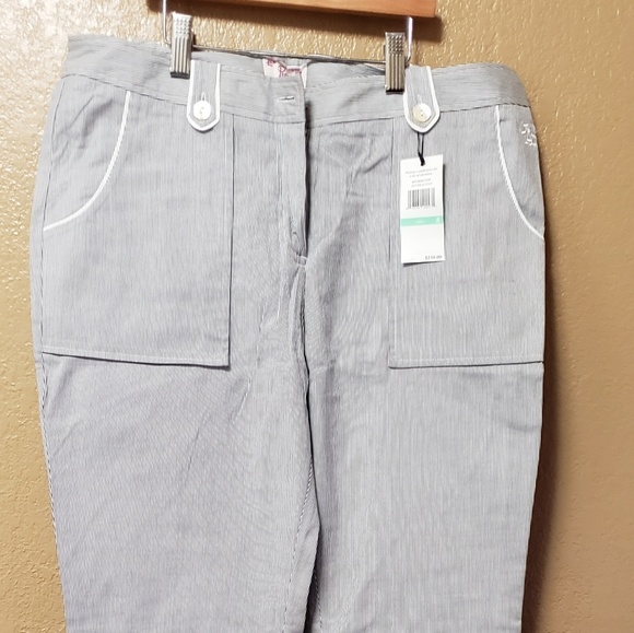 NWT Penguin Striped Flare Pants by Munsingwear - Picture 1 of 8